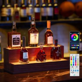 LED Lighted Liquor Bottle Display Shelf, 20 Inch Bar Display Shelf, DIY Illuminated Bottle Shelf with App & Remote Control LED Lighted Liquor Bottle Display Shelf, 20 Inch Bar Display Shelf, DIY Illuminated Bottle Shelf with App & Remote Control